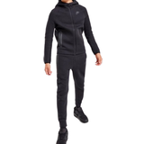 PFC-fri vattenavvisning - Vinterjackor Barnkläder Nike Junior Tech Fleece Full Zip Hoodie - Black