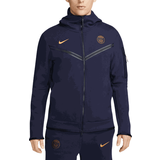 Herr - Mocka Kläder Nike Paris Saint-Germain Tech Fleece Windrunner Jacket Men - Blackened Blue/Gold Suede