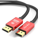 DisplayPort-kablar - Röda Nördic DP80 2.1 Displayport - Displayport M-M 1m