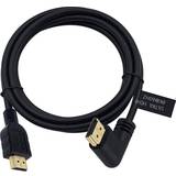 En kontakt - HDMI-kablar - Skärmad Nördic HDMI-N1012 2.1 HDMI - HDMI Angled M-M 1m