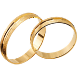 Förlovningsringar 18k guld Flemming Uziel Simply Love Rings - Gold
