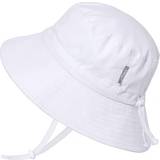 L Solhattar Barnkläder Jan & Jul Kids Cotton Bucket Hats - White