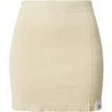 Beige - Dam - Korta kjolar Calvin Klein Slim Ribbed Cotton Mini Skirt Green