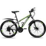 14+ år Barncyklar Phoenix 24 Inch Adjustable 21 Speed ​​Children's Mountain Bike - Green Barncykel