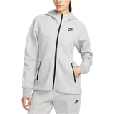 Nike Dam - Polyester Överdelar Nike Women's Sportswear Tech Fleece Windrunner Full-Zip Hoodie - Dark Grey Heather/Black
