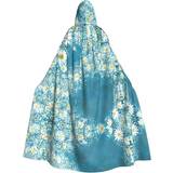 EdWal Adult Hooded Vampire Cloak White Blue Daisy