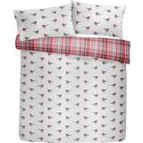 Fusion Påslakan Fusion Christmas 100% Brushed Cotton Flannelette Reversible Duvet Cover Red