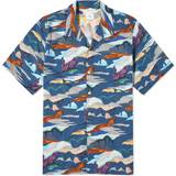 Paul Smith Skjortor Paul Smith Men's Abstract Vacation Shirt Blue