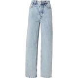 Topshop Dam Byxor & Shorts Topshop Oversized afbleget mom jeans-Blå