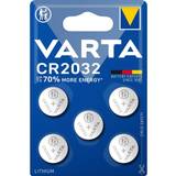 Varta Knappcellsbatterier - Lithium Batterier & Laddbart Varta CR2032 5-pack