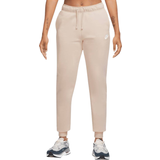 10 - Unisex Byxor & Shorts Nike Sportswear Club Fleece Women's Mid-Rise Joggers - Sanddrift/White