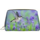 Skinn Sminkväskor WURTON Travel Makeup Bags - Birds in Purple Lavender Floral Flowers