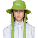Marni Dam Huvudbonader Marni Green Dyed Bleached Bucket Hat MBV40 Kiwi