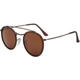 Hpirme Polarized Vintage Sunglasses Brown