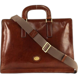 The Bridge Story Briefcase - Brown/Gold
