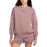 22 - Lila Överdelar Nike Phoenix Fleece Oversized Crew Sweatshirt - Smokey Mauve/Black