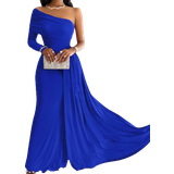 Enaxlad / Enärmad - Långa klänningar Shein One Shoulder Elegant Long Sleeve Dress