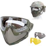 Airsoft mask TS TAC-SKY Tactical Mask Tracer Airsoft Mask Impact Resistant Matching FAST Helmet Steel Mesh Eye Protection Goggles For Airsoft Paintball
