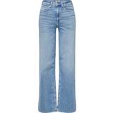 Dam Kläder Only Madison Blush Hw Wide Jeans - Blue/Light Blue Denim