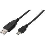 Monacor USB-kabel Kablar Monacor USB A - USB Mini B M-M 1.8m