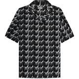 Moncler Bomull Skjortor Moncler Monogramed SS Shirt Black