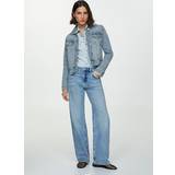 Dam - Jeansjackor - XXS Mango Women's Pocketed Denim Jacket Open Blue
