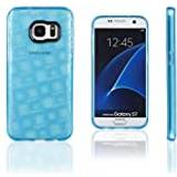 Xcessor Mobiltillbehör Xcessor Tetragon bubblor glansigt flexibelt TPU-fodral för Samsung Galaxy S7 SM-G930, Tetragon/Blue