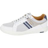 Grafters Herr Skor grafters 'R21' Men's M563 Striped Lace-up Fastening Leisure Shoe GREY/WHITE Grey/White