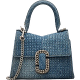 Denim Handväskor Marc Jacobs The Crystal Denim St. Marc Mini Top Handle Bag - Light Blue
