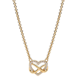 Blank Halsband Pandora Sparkling Infinity Heart Collier Necklace - Gold/Transparent
