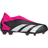 Rosa Fotbollsskor Barnskor adidas Junior Predator Accuracy.3 Laceless FG - Core Black/Cloud White/Team Shock Pink 2