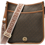Magnetlås Messengerväskor Michael Kors Luisa Large Signature Logo Messenger Bag - Brown/Luggage