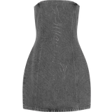 Dragkedja - Korta klänningar ROTATE Birger Christensen Rhinestone Denim Dress - Grey