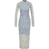 Blommiga - Elastan/Lycra/Spandex - Långa klänningar Hugo Women's Mesh Dress - Multicolor