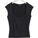 Gina Tricot Soft Touch Tight Top - Black