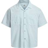 Obey Herr Skjortor Obey Men's Short Sleeve Bigwig Stripe Shirt White