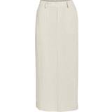 Beige - Dam - Korta kjolar Object Objsanne RE MW Ankle Skirt Noos Dam Maxikjolar