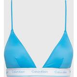 Calvin Klein Dam - Polyester T-shirts & Linnen Calvin Klein Triangle Bikini Top CK Meta Legacy Blue