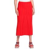Stella McCartney Kjolar Stella McCartney Ribbed-knit cotton midi skirt red
