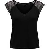Esprit Byxor & Shorts Esprit Only T-shirt Onlpetra S/S Lace Mix Top CS JRS för Dam svart