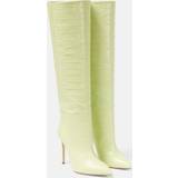 Gröna Höga stövlar Paris Texas Croc-embossed Leather Knee-high Boots