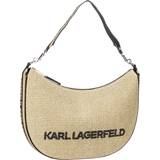 Karl Lagerfeld Parkasar Kläder Karl Lagerfeld Beuteltasche K/Moon Raffia 241W3020 Umhängetaschen Nude Damen