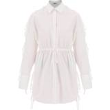 MSGM Dam Kläder MSGM Mini Shirt Dress With Cut-Outs And Bows