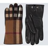 Burberry Handskar & Vantar Burberry Leather And Wool Gloves