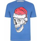 Obey Herr T-shirts Obey Kam Mens Big Skull Christmas Print Cotton Crew Neck T Shirt