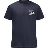 Jack Wolfskin Herr T-shirts Jack Wolfskin Sportshirt 'DISCOVER' marine weiß