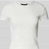 Vero Moda Dam T-shirts Vero Moda T-Shirt in Ripp-Optik 'CHLOE' in Weiss, Größe