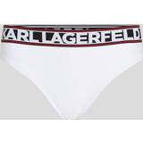 Karl Lagerfeld Badkläder Karl Lagerfeld Elongated Logo bikiniunderdel, vit, M, Vit