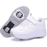 Polyurethane Rullskor Kid's Skates Shoes with Wheels - White