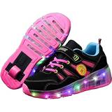 Gummi Rullskor Kirin-1 Kid's Light Up Roller Skates - Pink Single Wheel